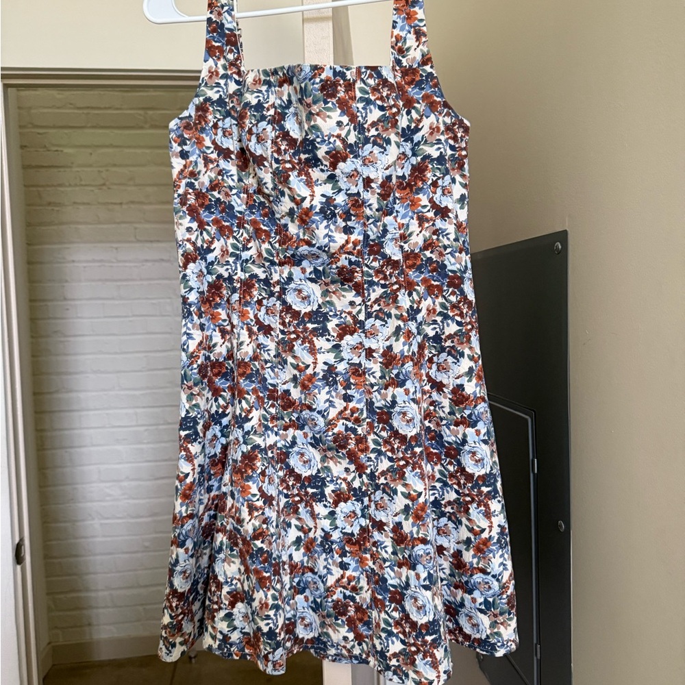 Abercrombie & Fitch Floral Dress - Blue and Brown